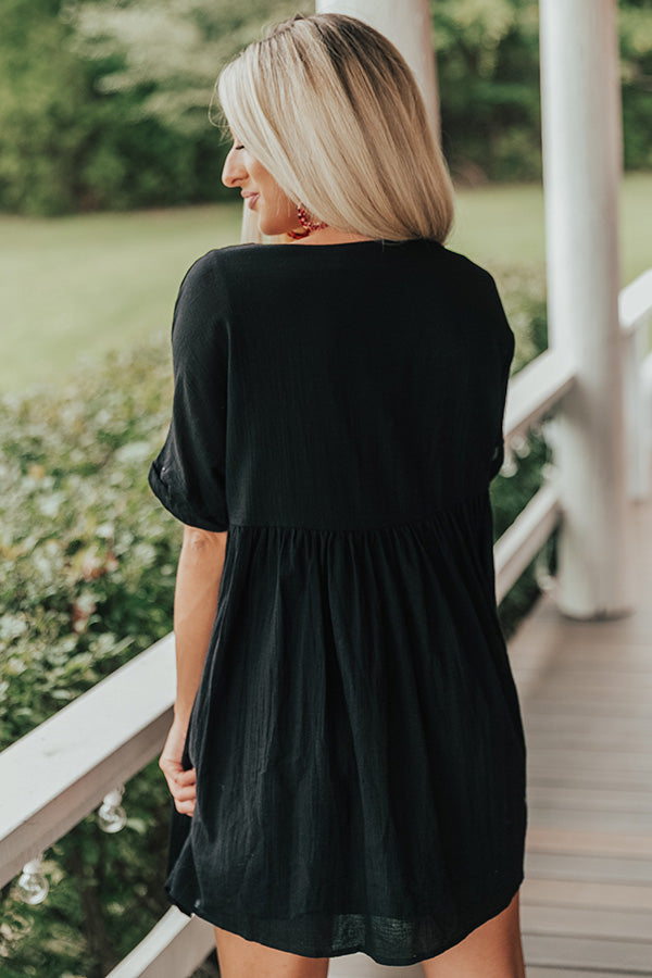 Soho Livin' Tunic Dress in Black Image - 4