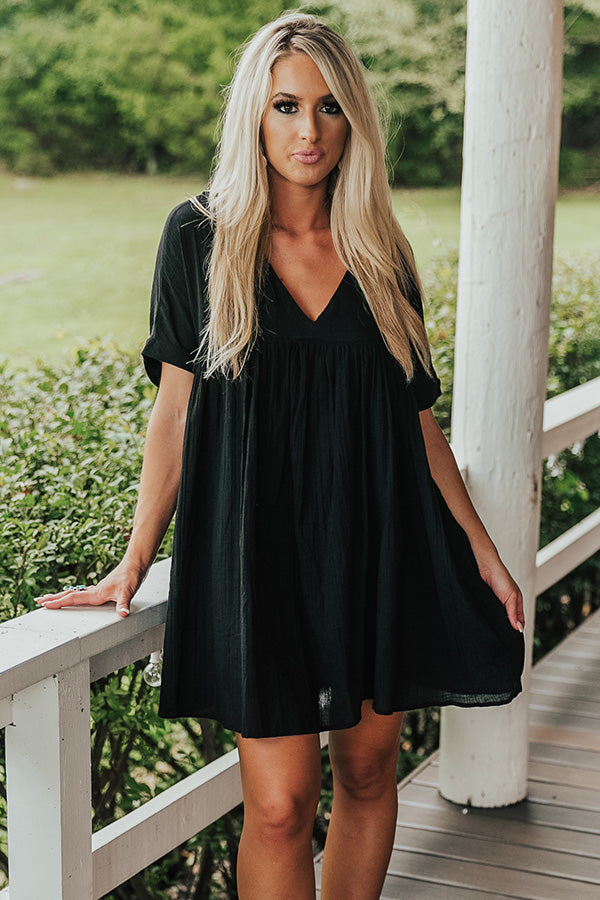 Soho Livin' Tunic Dress in Black Image - 2