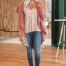 All The Cozy Feels Chenille Cardigan in Rustic Rose Image - 1