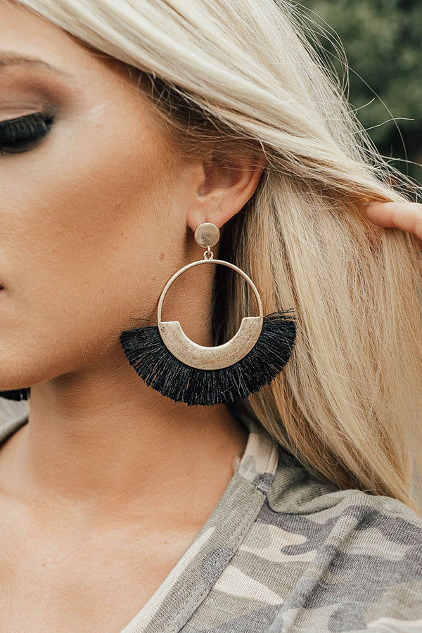 Prosecco Please Earrings In Black