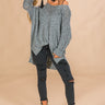 Cozy Like Sunday Morning Knit Sweater in Grey Image - 1
