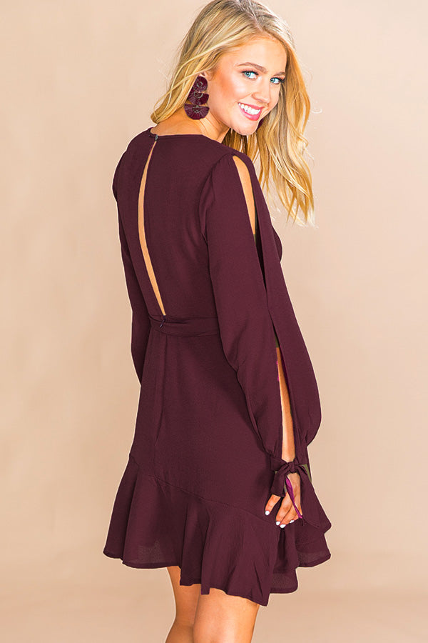 Brooklyn Bombshell Dress in Windsor Wine Image - 4