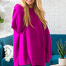 For The Love Of Lattes Tunic Sweater in Berry Image - 1