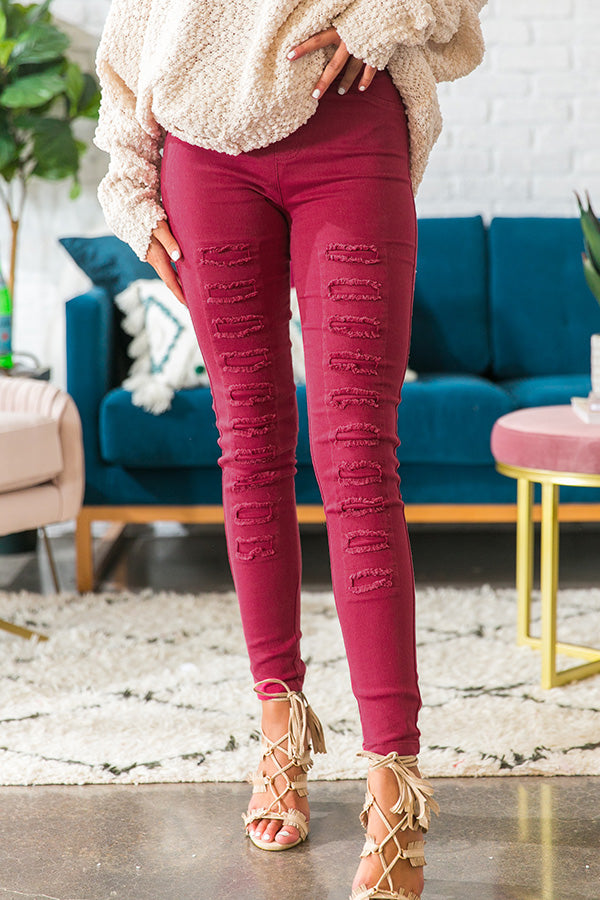 The Hollis High Waist Legging In Sangria Image - 1