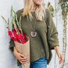 Haute Chocolate Sippin' Knit Sweater in Olive Image - 1