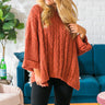 Retreat To The Alps Cable Knit Sweater In Rust Image - 1