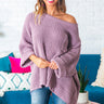 Haute Chocolate Sippin' Knit Sweater in Dusty Purple Image - 1