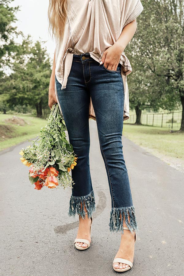Fallon Frayed Ankle Skinny