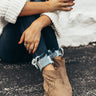 The Ellis Faux Suede Bootie in Mocha Image - 1