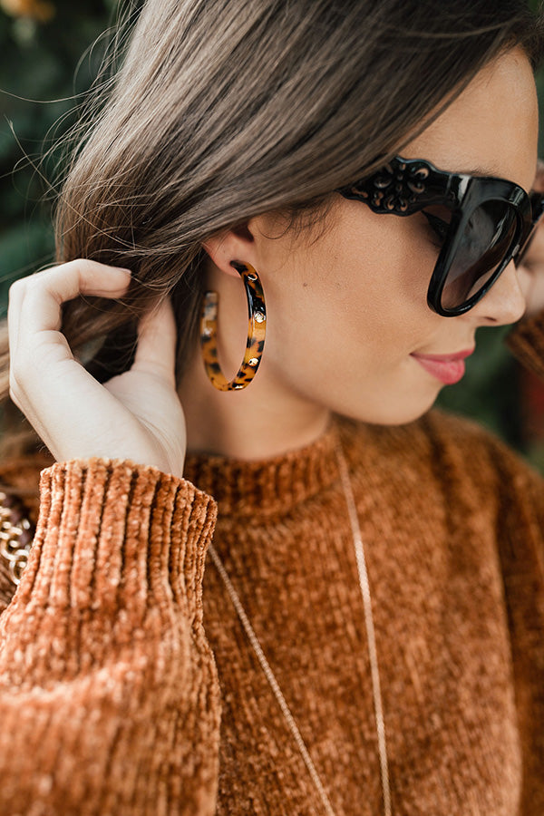 Star Studded Event Earrings In Tortoiseshell