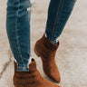 The Rylan Faux Suede Bootie in Brown Image - 1