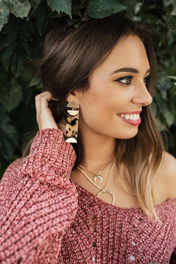 High Profile Earrings In Tortoiseshell