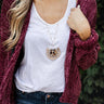 Champagne Sparkle Necklace In Iced Latte Image - 1