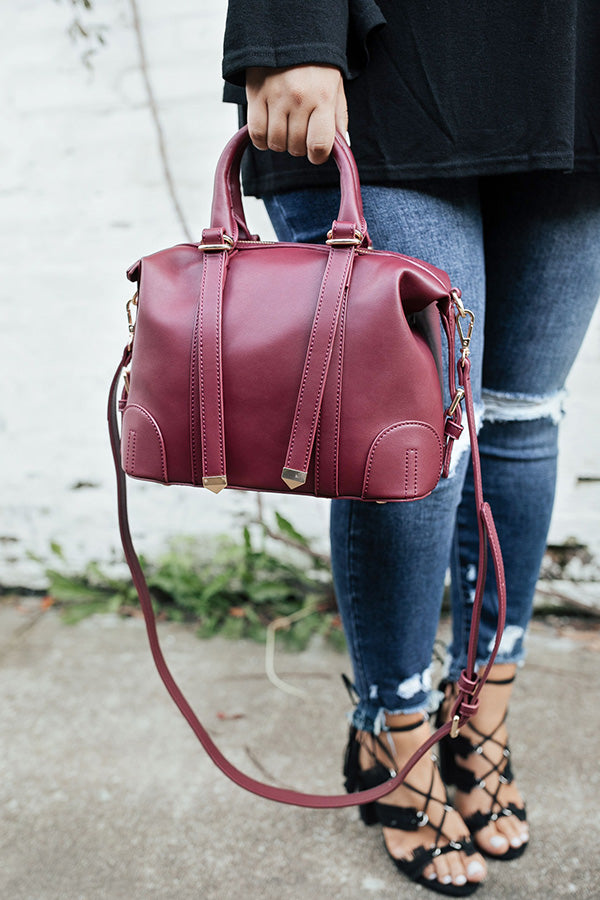 Posh In Paris Tote In Merlot
