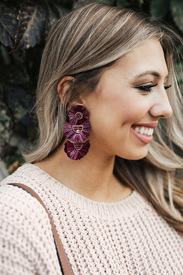Paris Lights Earrings In Windsor Wine