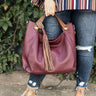 Brooklyn Brunch Tassel Bag In Windsor Wine Image - 1