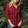 Cabin Party Plaid Top Image - 1