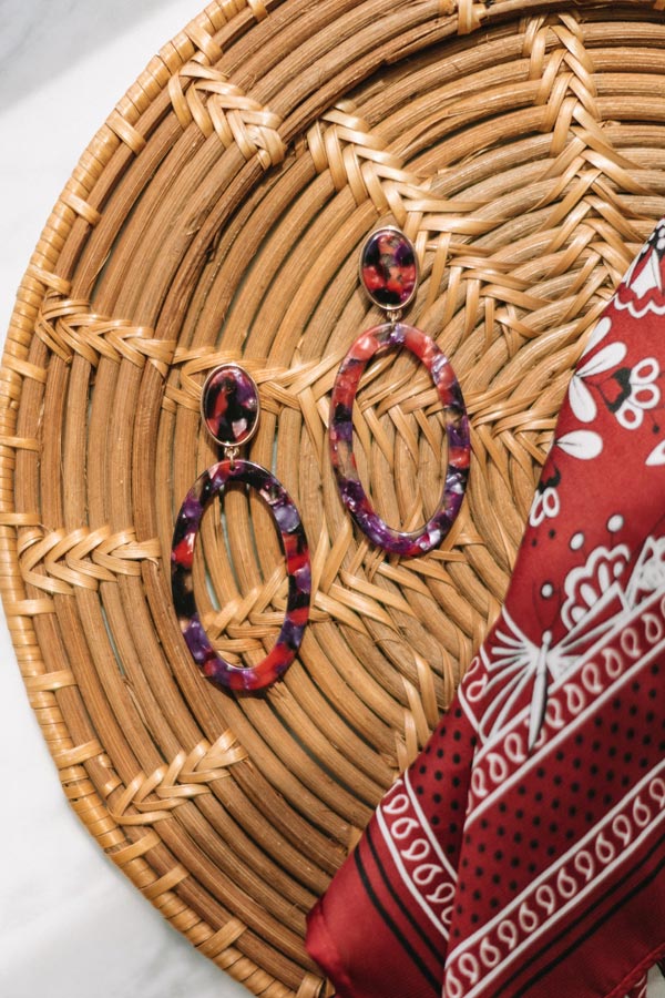 Carpet Runway Earrings In Purple