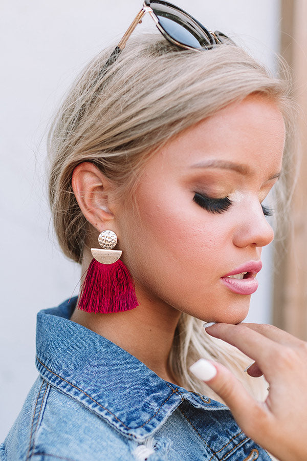 A List Only Earrings In Wine