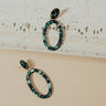 Carpet Runway Earrings In Green Image - 1
