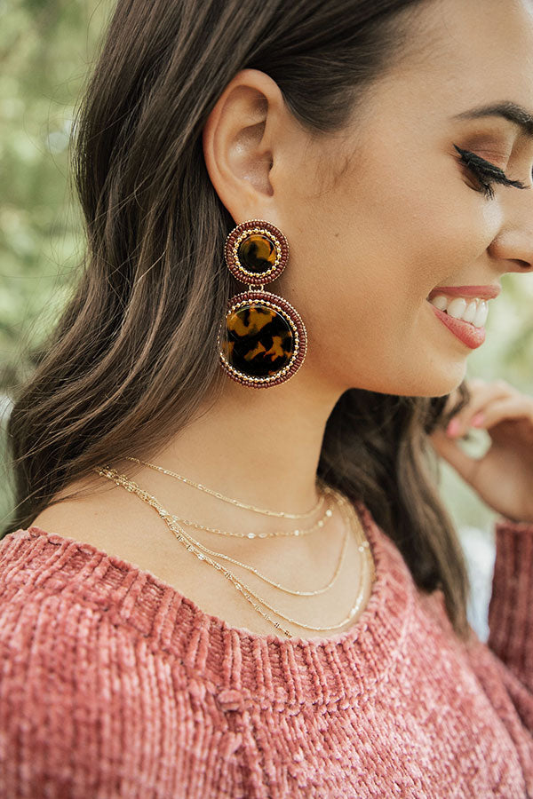 Meet Me In Milan Earrings In Cinnamon