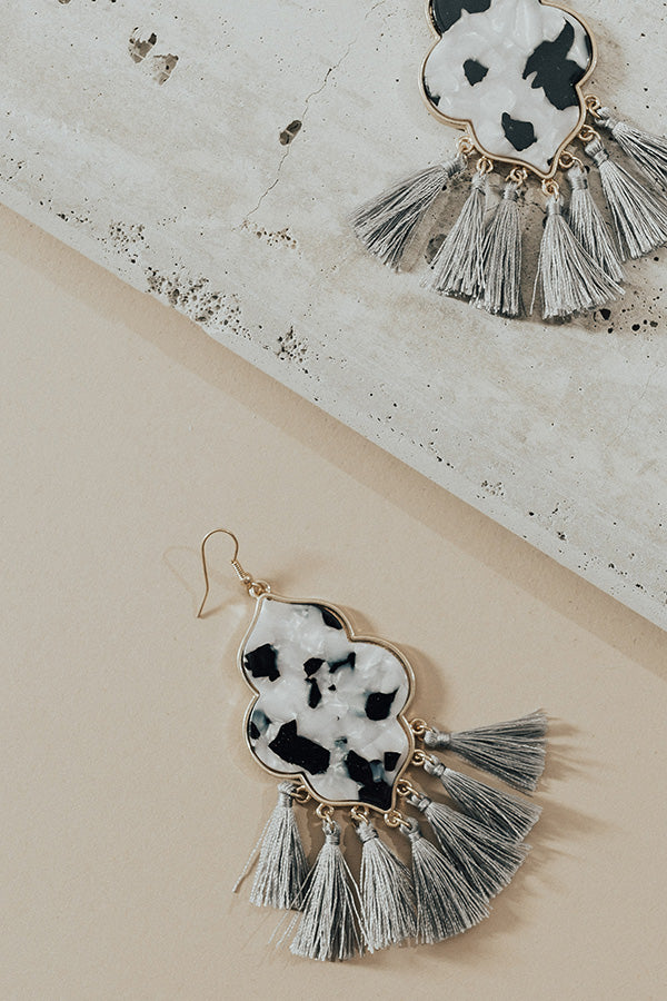 Completely Mesmerized Earrings In Grey