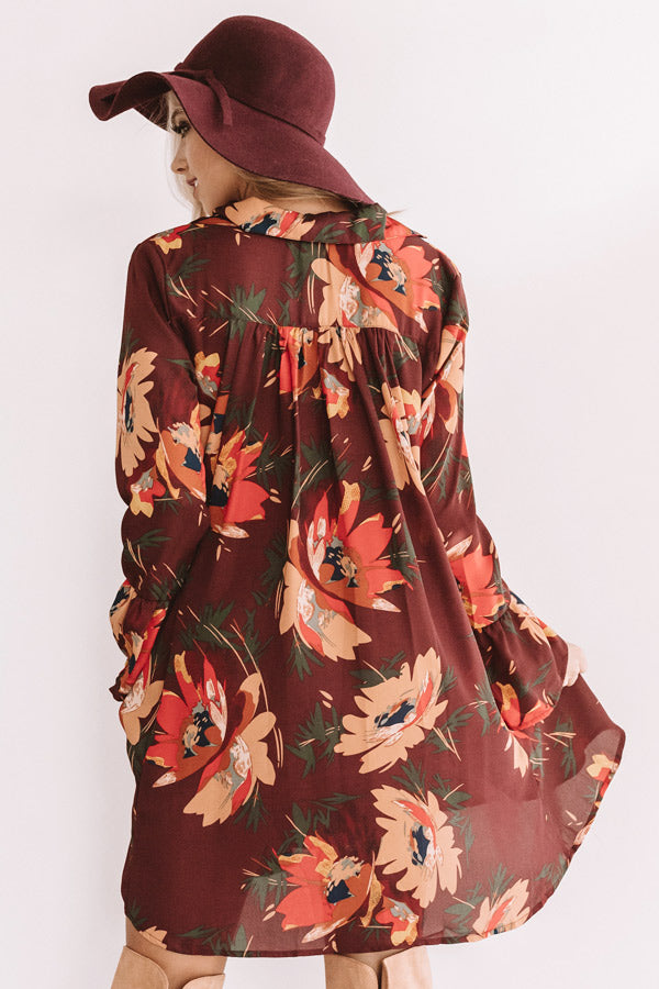 Moonlight Kisses Shift Dress In Windsor Wine Image - 5