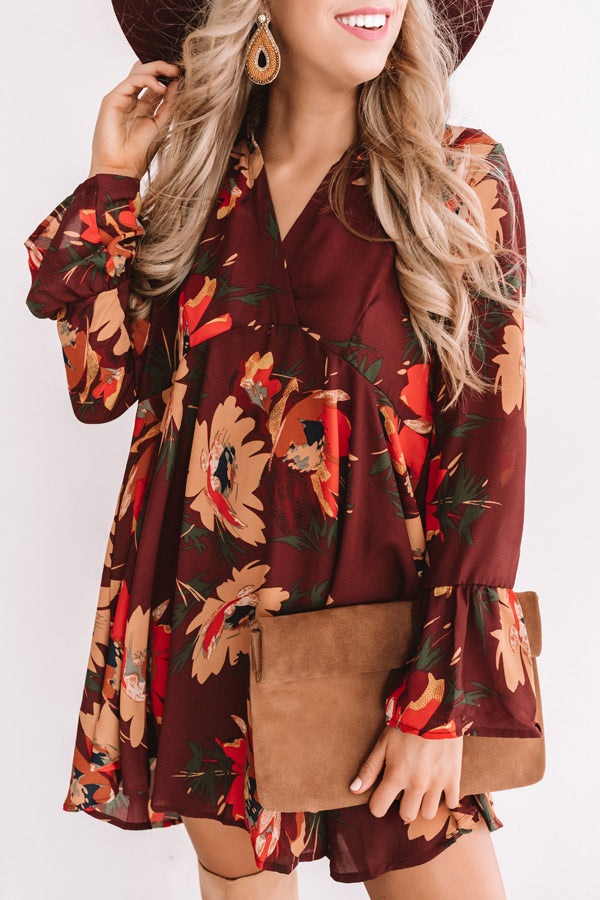 Moonlight Kisses Shift Dress In Windsor Wine Image - 3