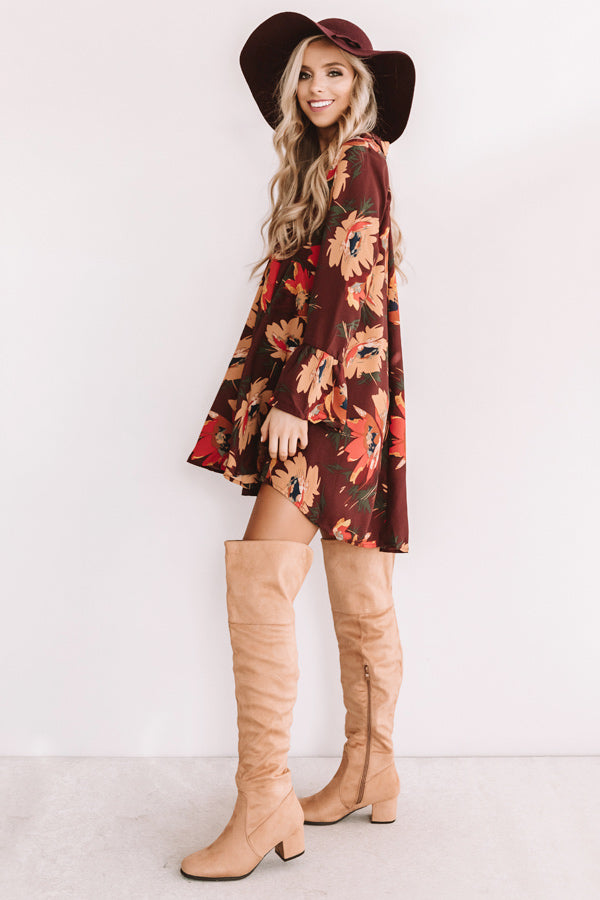 Moonlight Kisses Shift Dress In Windsor Wine Image - 4