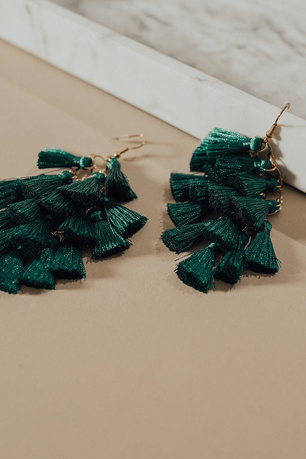 Tassel Talk Earrings in Forest