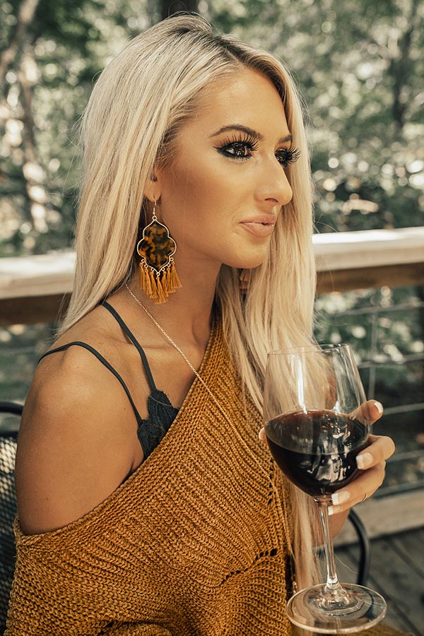 Completely Mesmerized Earrings In Brown