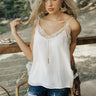 Living In The Limelight Lace Tank in Cream Image - 1