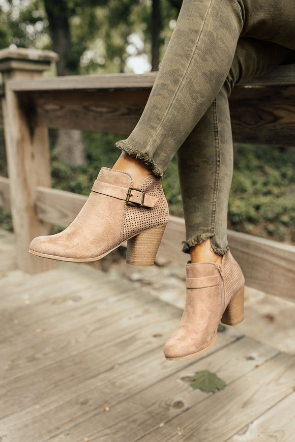 The Laney Faux Suede Bootie
