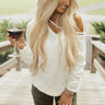 Cozy in Denver Shift Top in White Image - 1