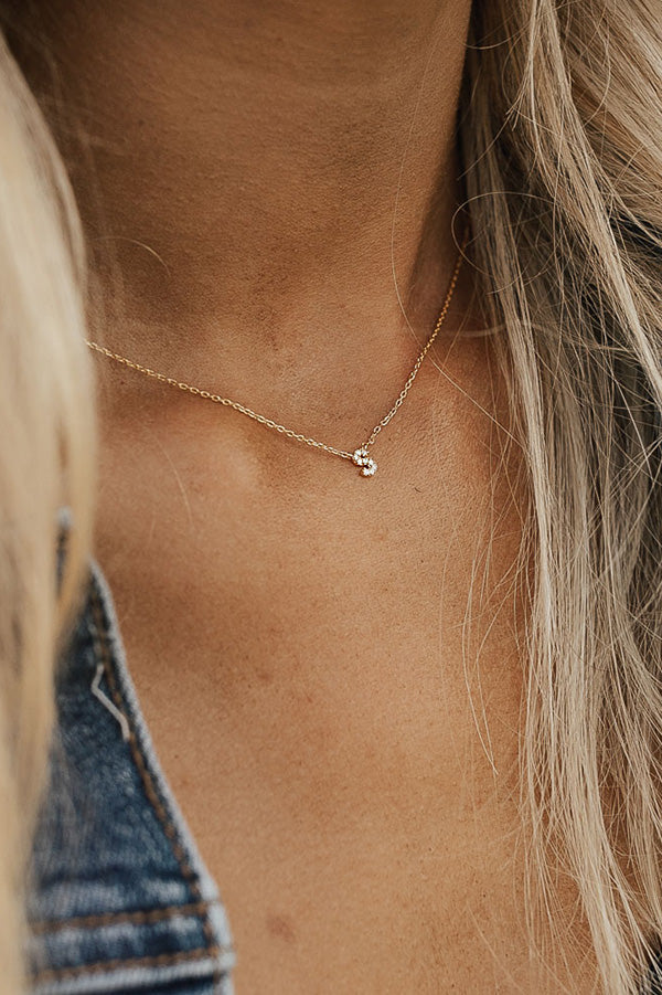 Sparkle Divine Initial Necklace in Gold Image - 1