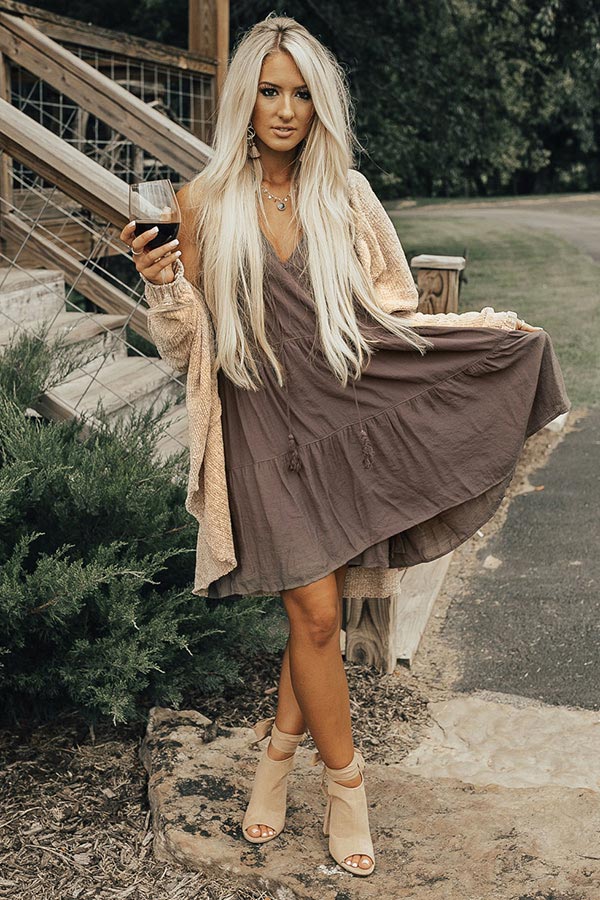 Harvest Moon Babydoll Dress in Dark Heirloom Lilac Image - 1