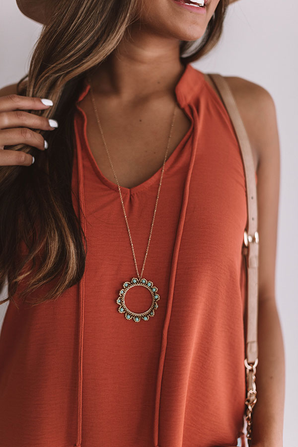 Burst Your Bubble Necklace in Turquoise