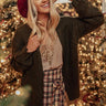 Bonfire Delight Knit Cardigan In Olive Image - 1