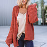 Bonfire Delight Knit Cardigan In Aurora Red Image - 1