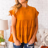 Coffee Date Crushin' Babydoll Top In Pumpkin Image - 1