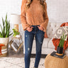 Apple Cider Softness Chenille Sweater In Camel Image - 1