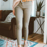 The Bobbi High Waist Distressed Skinny In Olive Image - 1