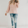 Apple Cider Softness Chenille Sweater In Light Pink Image - 1