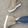 The Karlie Perforated Bootie In Taupe Image - 1