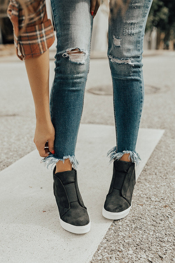 The Karlie Perforated Bootie In Black Image - 1