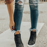 The Karlie Perforated Bootie In Black Image - 1