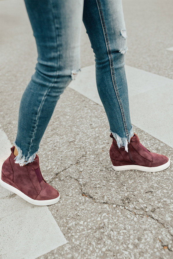 The Karlie Perforated Bootie In Windsor Wine Image - 2