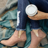 The Kimber Faux Suede Bootie in Taupe Image - 1