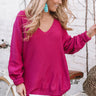 Coffee Date In The City Tunic Sweater in Fuchsia Image - 1