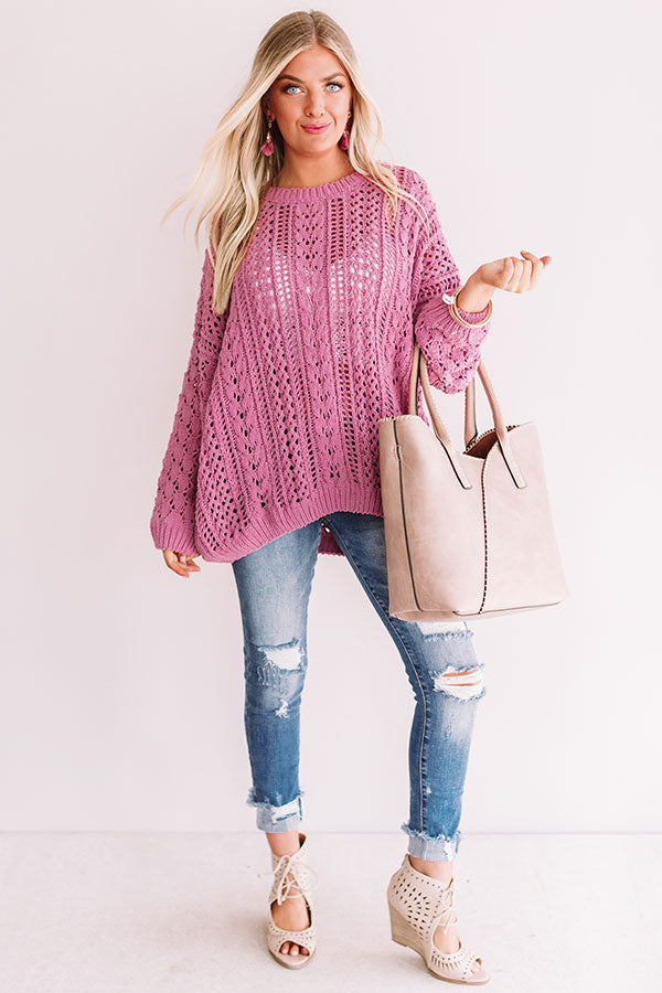 Season Of Snuggles Tunic Sweater in Pink Image - 1